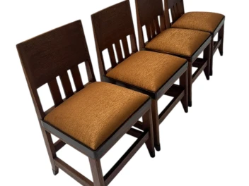 Four Art Deco Modernist Dining Room Chairs by Hendrik Wouda for Pander, 1924